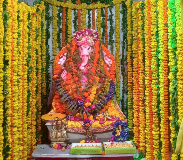 Vakratunda, the first incarnation of Lord Ganesha.