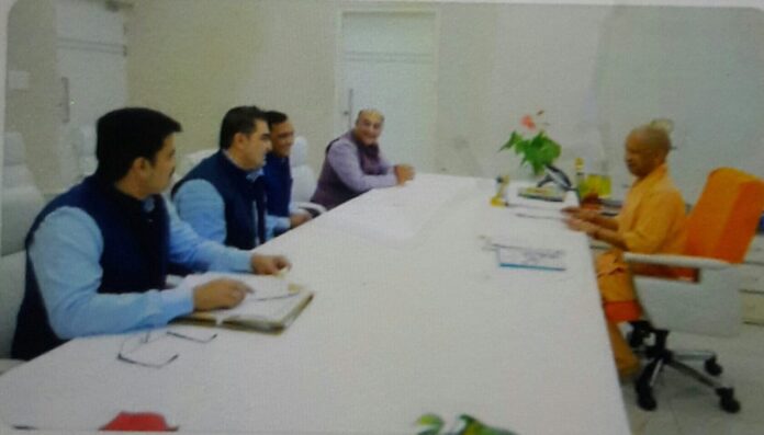 President Mr. Abhishek and Secretary Mr. Ashish Chauhan meet the Chief Minister U.P.