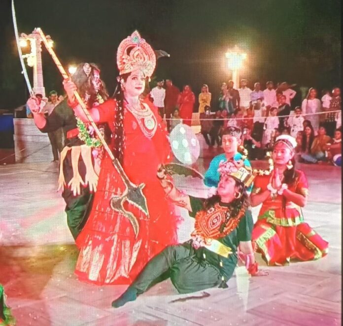 Shardiya Navratri Programme J.K. Temple, Kanpur. Mahaashtami: Seated in the form of Lord Shiva's better half, Mahagauri: