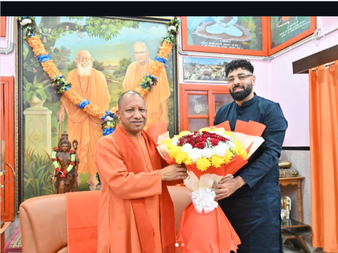 Badshah meets Yogi Adityanath