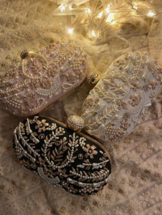 Traditional clutch designs are perfect for bridal wear.