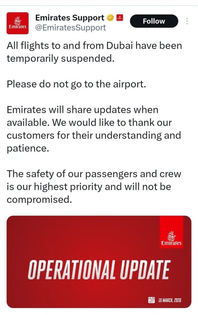 "Horrific attack on Dubai airport: Emirates Airlines suspends all flights, services completely halted"