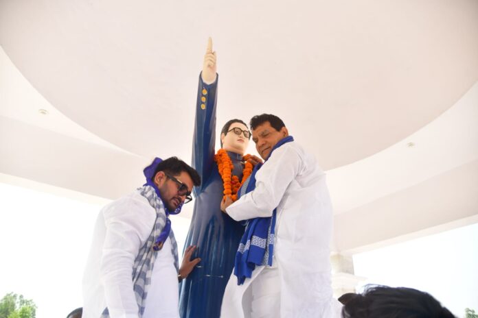 AK sharma mau visit ambedakar jayanti celebration