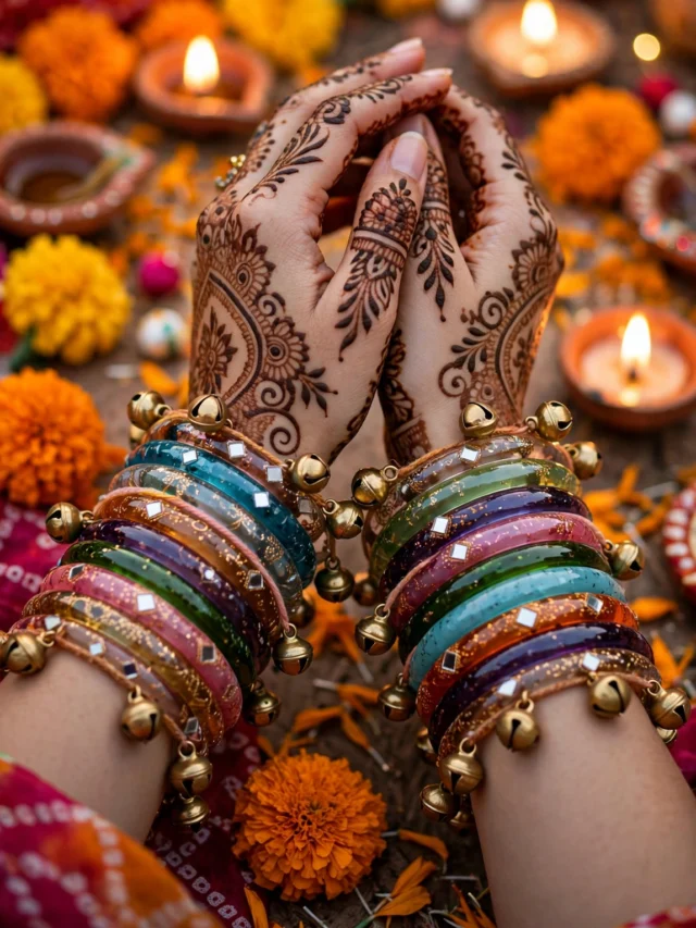 Ghunghroos will jingle with the slightest movement of your hands during Navratri – 5 Kashmiri bangles.